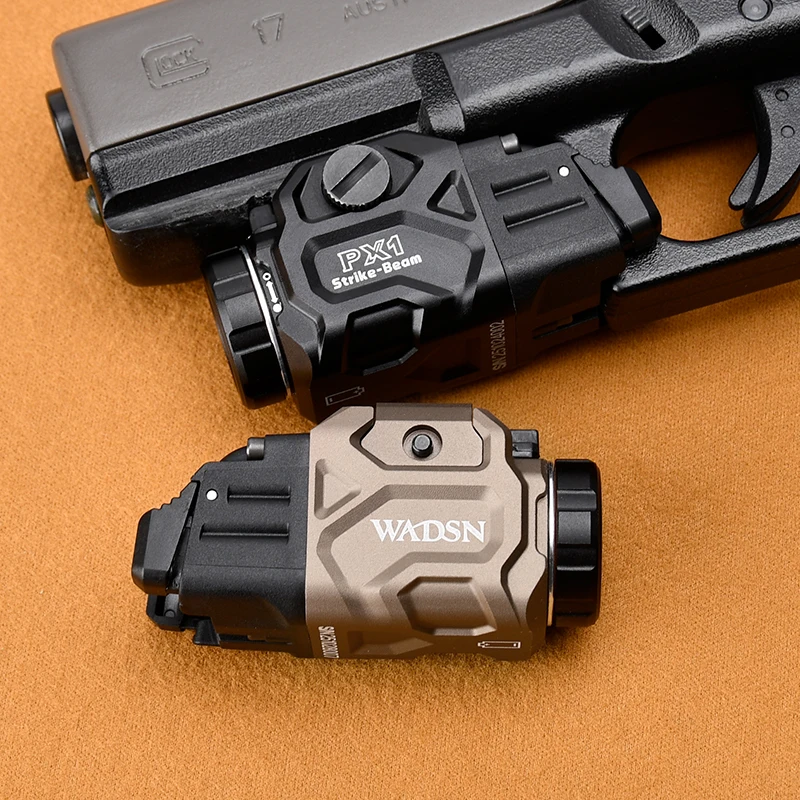 WADSN Linterna táctica PX1 de metal para pistola riel Picatinny Glock - imagen 2