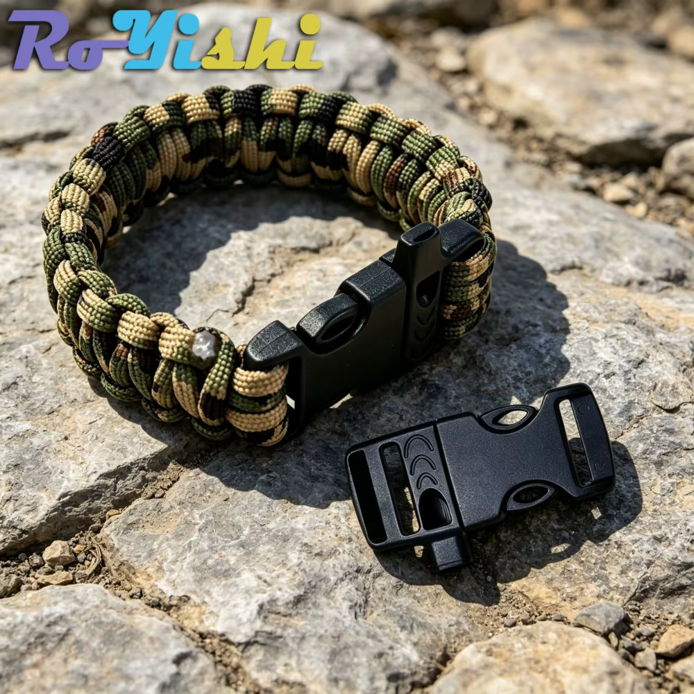 Silbato de supervivencia para hebilla táctica paracord - imagen 5