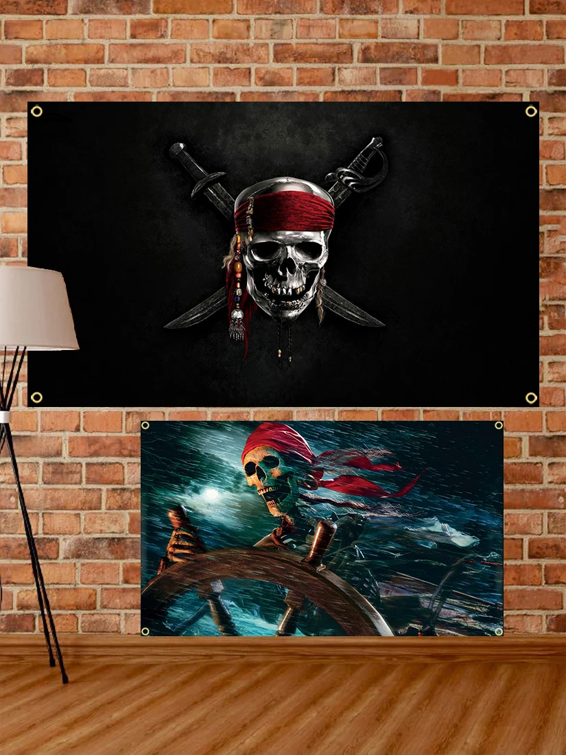 Bandera Jolly Roger vista frontal