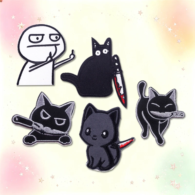 Parches bordados termoadhesivos animales y llamas para planchar ropa - imagen 3
