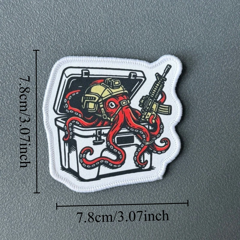 Parche táctico morale octopus con velcro para mochila y ropa - imagen 5