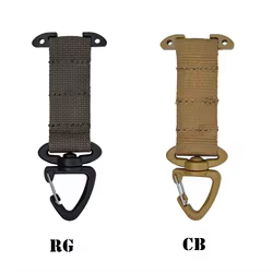 Gancho triangular MOLLE para cinturón, chaleco y llavero táctico