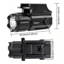 Linterna táctica LED estroboscópica para riel de 20 mm