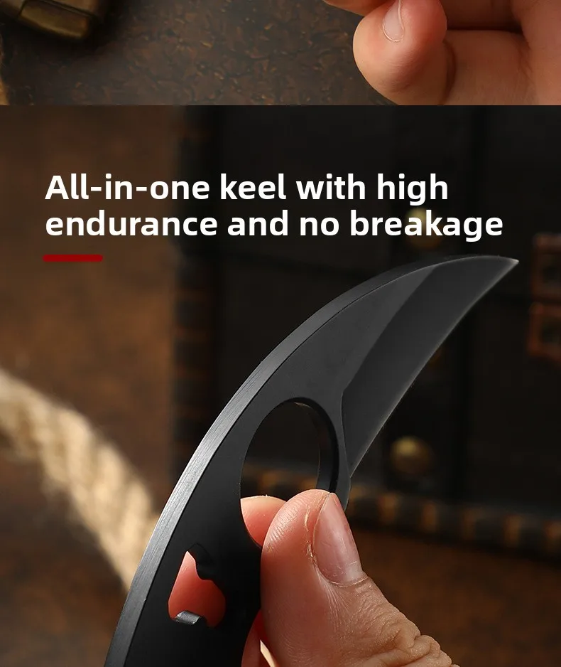 Mini cuchillo junto a objetos cotidianos