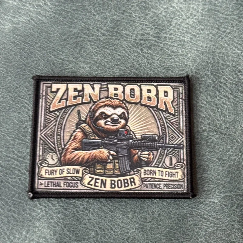 Zen Bobr Sloth Parche Táctico con Velcro para Mochilas y Ropa - imagen 4