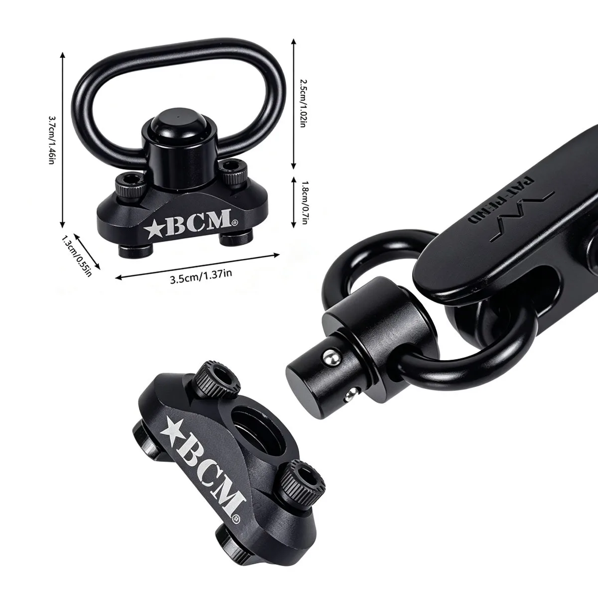 Tactische M-LOCK Adaptador QD CQD para correa táctica KeyMod - imagen 2