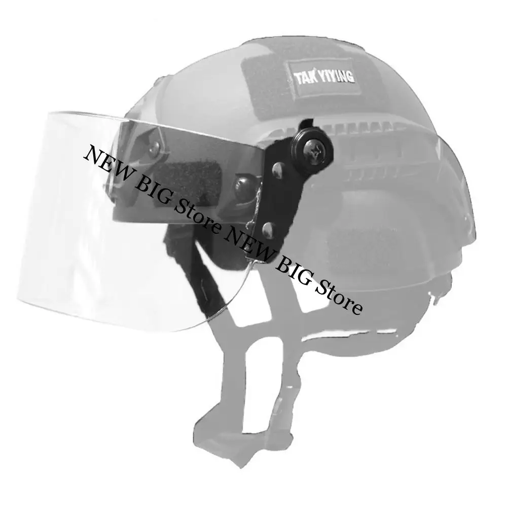 Protección facial anti-BB con gafas PC transparentes para casco