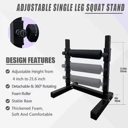Soporte sentadilla una pierna – Acero ajustable entrenamiento fuerza