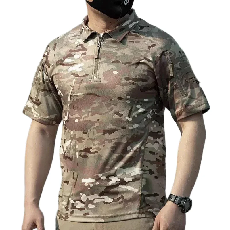 Camiseta táctica de secado rápido con bolsillos y transpirable - imagen 4