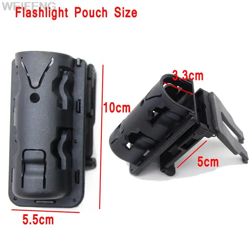 Funda táctica para linterna LED con clip Molle giratorio completo - imagen 2