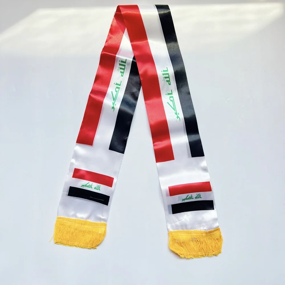 Bufanda táctica bandera de Irak doble impresión satén personalizada - imagen 3