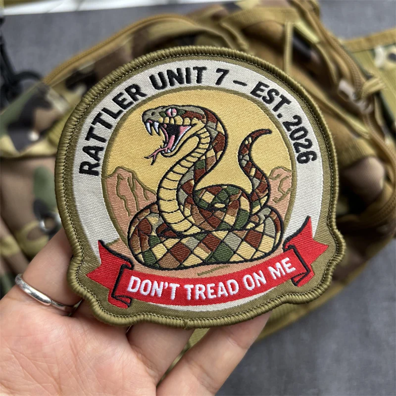 Parche táctico moral militar DON'T TREAD ON ME gancho y bucle - imagen 4