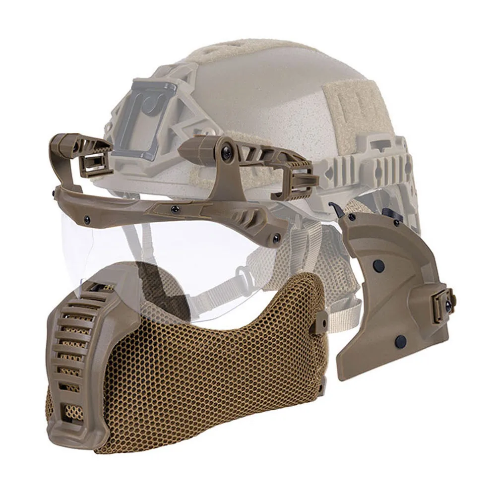 Wendy 3.0 casco táctico airsoft con máscara facial y orejeras