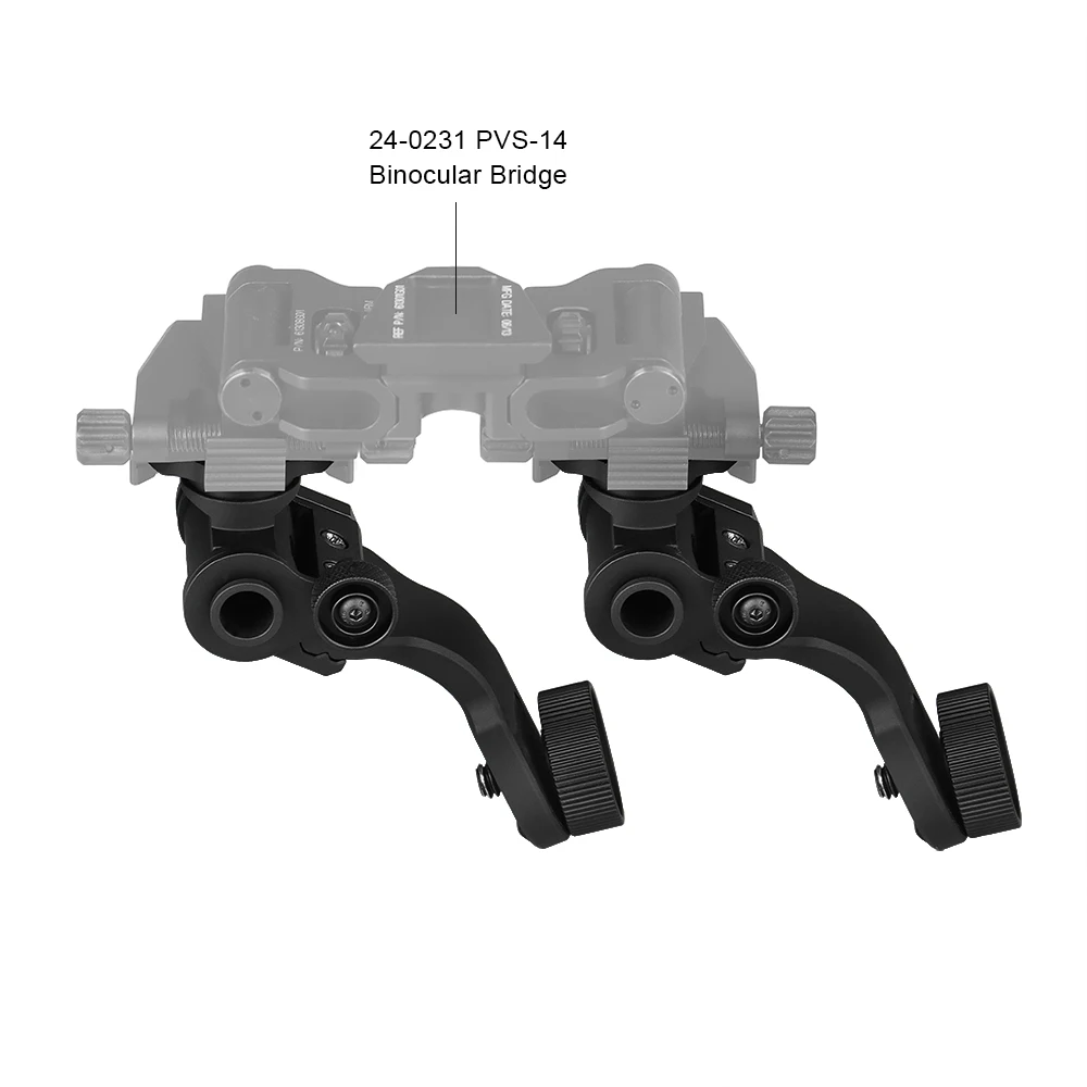 Soporte NVG PVS14 de aluminio con adaptador L4G24 y riel dovetail - imagen 4