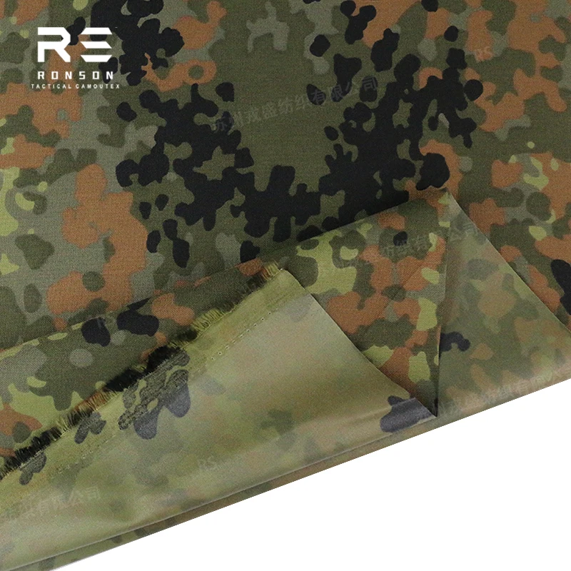 Tejido Cordura 500D Flecktarn Woodland Resistente al Agua – Tela Táctica Ripstop - imagen 4