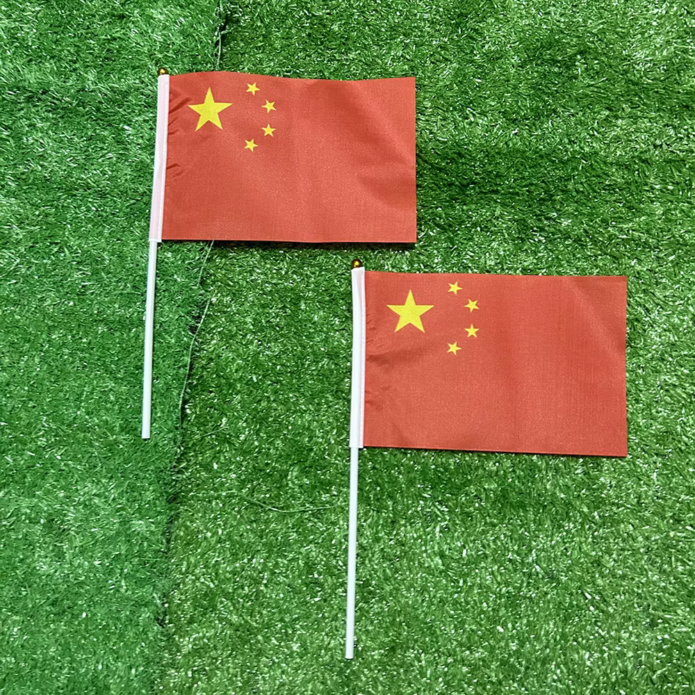 Bandera ondulada con poste de plástico