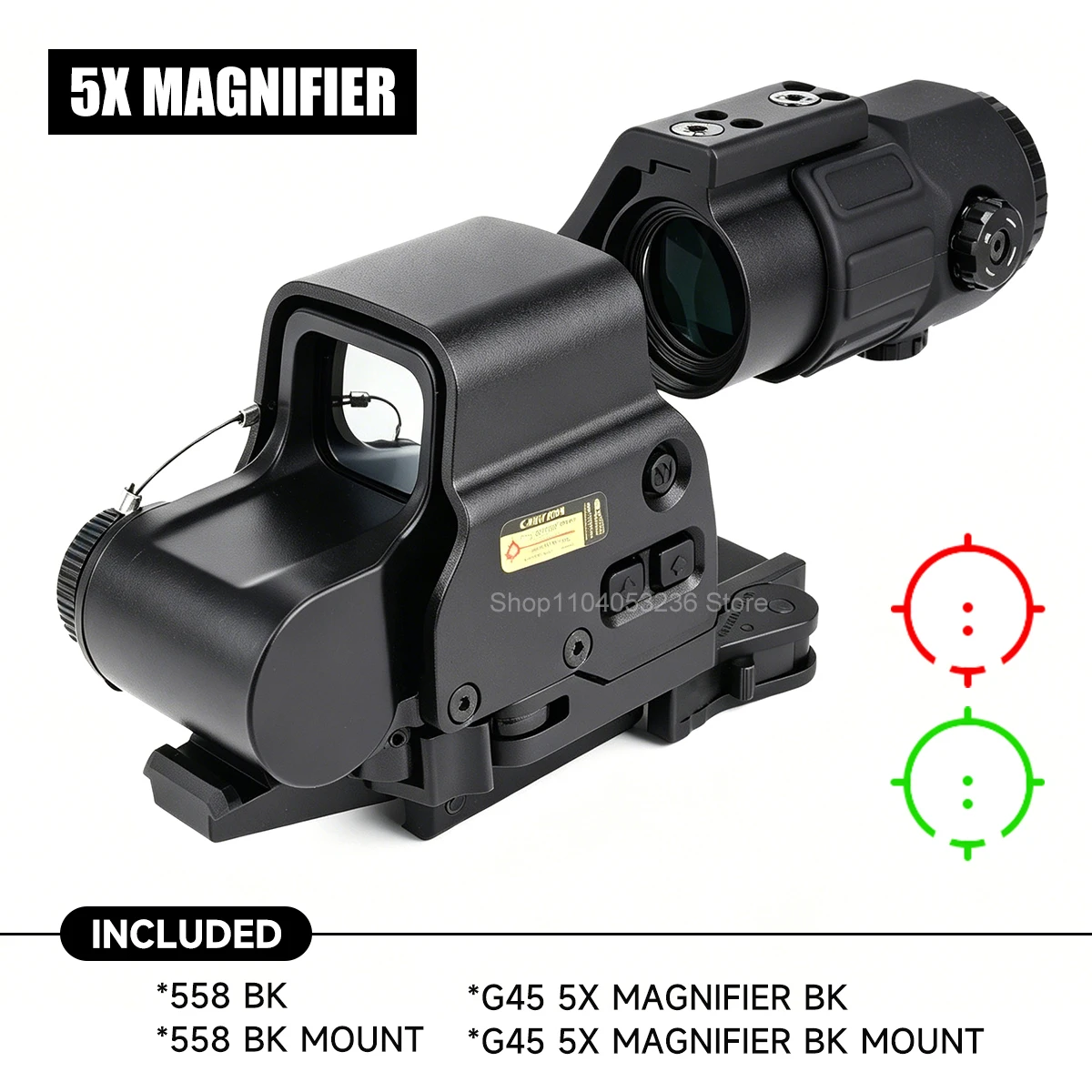 Mira holográfica EOTech con puntos rojos y montura Picatinny - imagen 5
