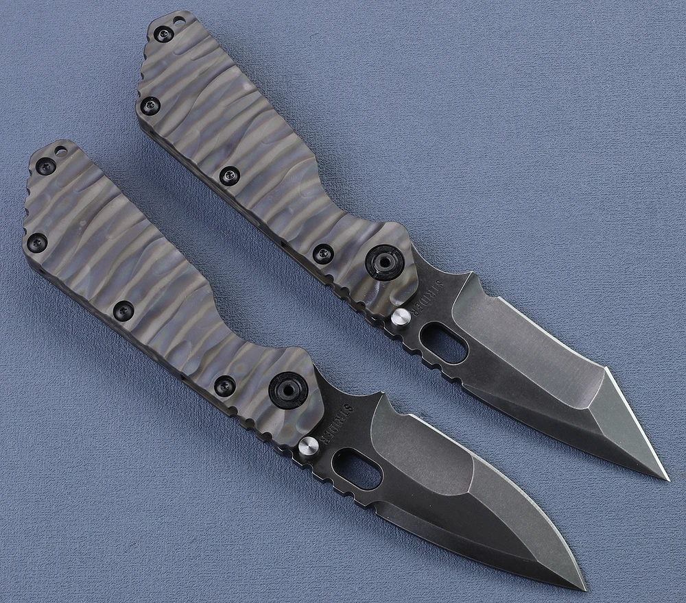 Cuchillo táctico Y-START SMF con hoja negra D2 y mango TC4