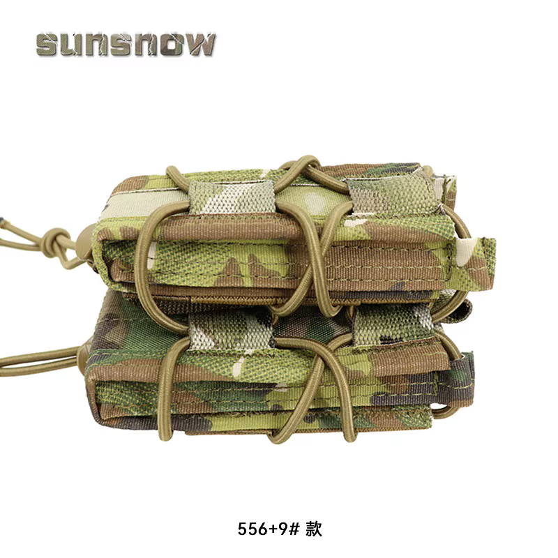 Portacargador doble capa para rifle y pistola táctico MOLLE - imagen 2
