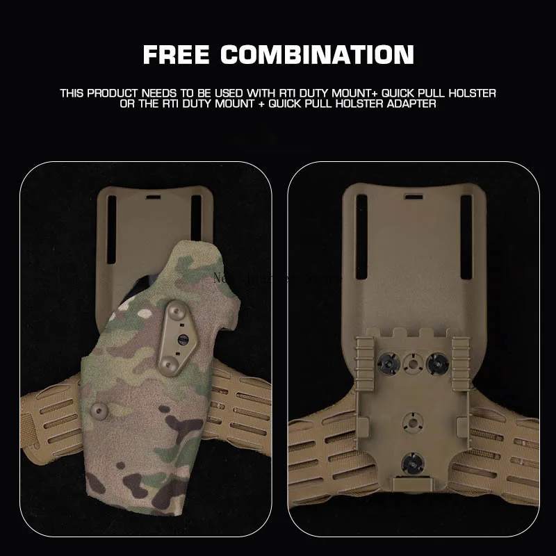 Adaptador táctico QLS MOLLE para funda kit lateral muslo rápida