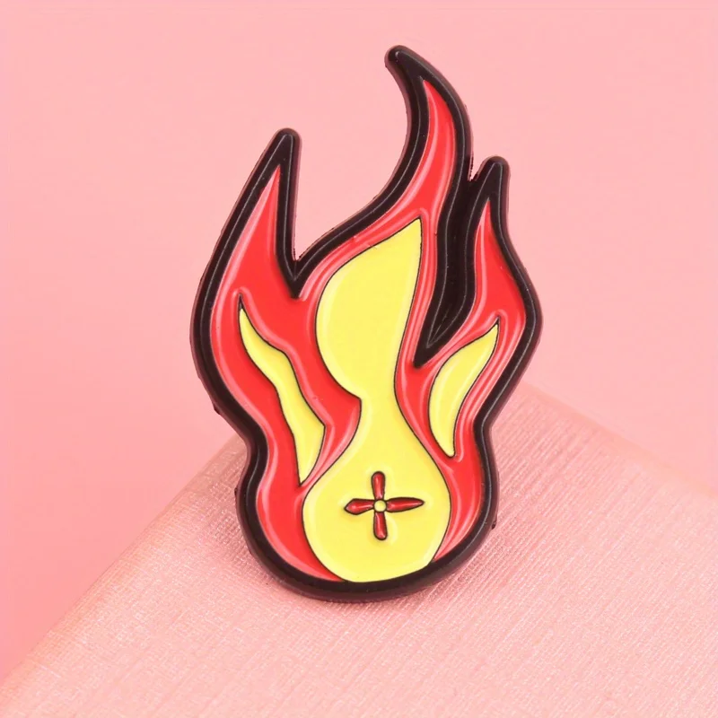 Valor Blazing pin esmaltado primeros auxilios – llama carmesí cruzada - imagen 2