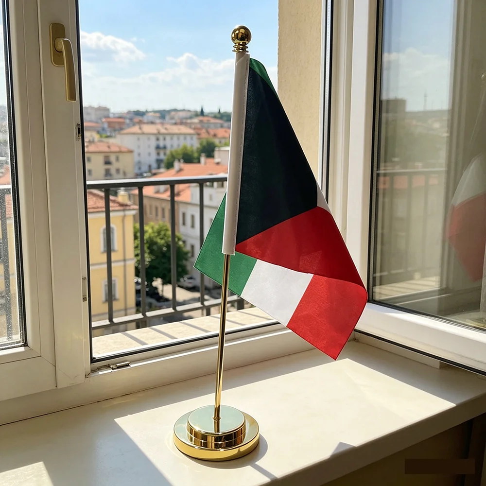 Bandera nacional Kuwait en poliéster para decoración de escritorio - imagen 5