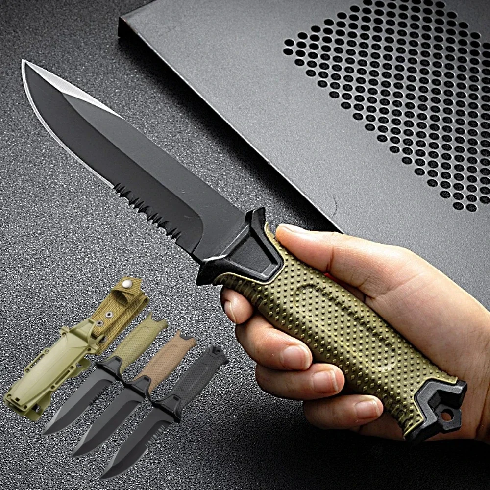 Cuchillo de bolsillo táctico recto para camping y defensa - imagen 5
