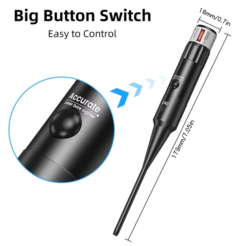 Mira de punto rojo y láser táctica con interruptor de botón - imagen 3