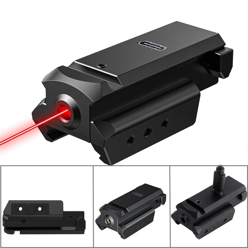 Mira láser táctica rojo y verde recargable por USB para Picatinny - imagen 3