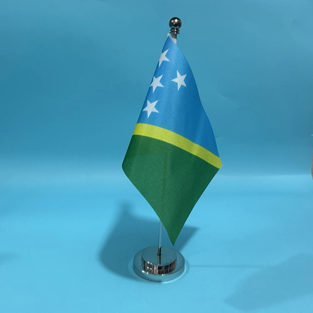 Bandera de escritorio Islas Salomón, poliéster para oficina - imagen 4