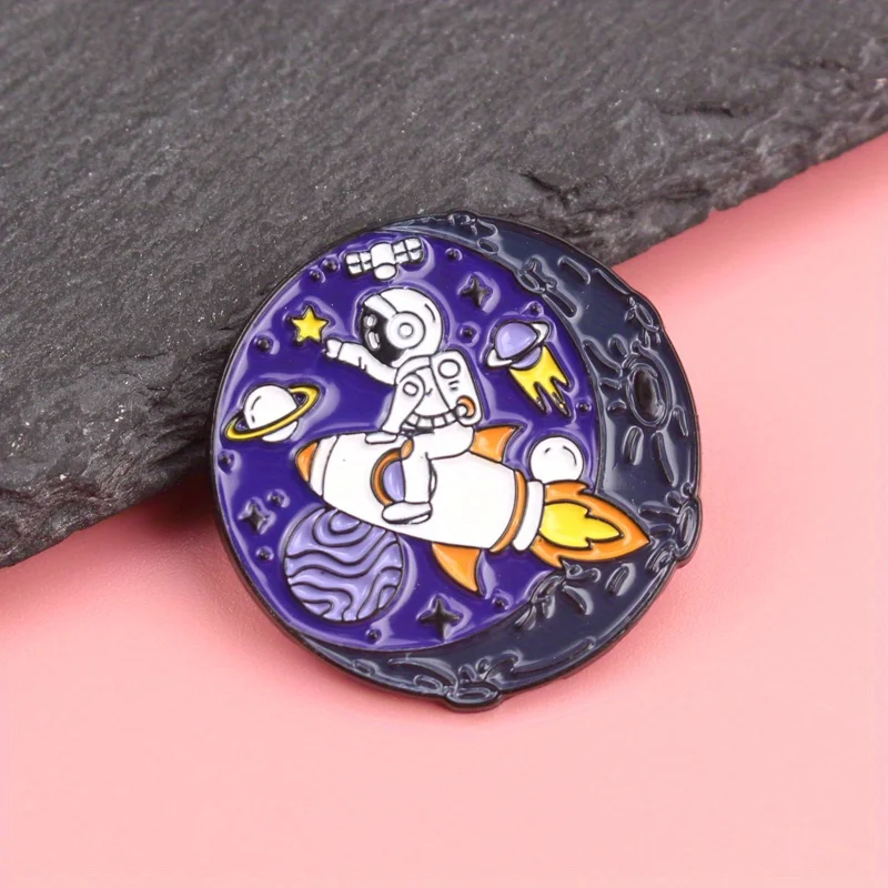 Alfileres esmaltados astronauta y galaxia Espacio – pins anime - imagen 4