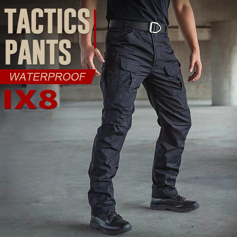 Pantalones Tácticos IX8 Impermeables Cargo Multi-Bolsillo Camuflaje Hombre - imagen 4