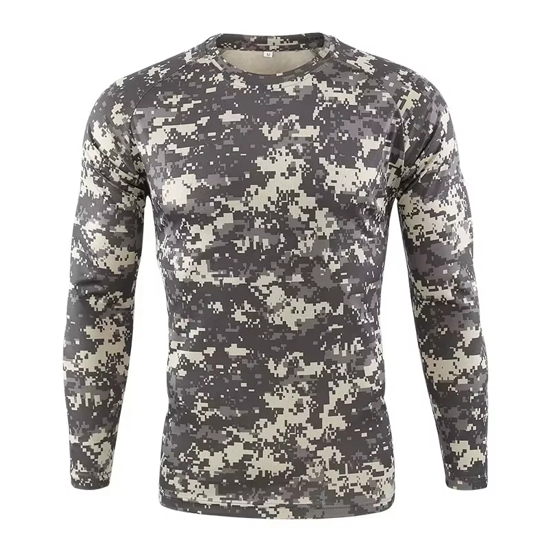 Camiseta táctica manga larga camuflaje bosque – Caza y outdoor - imagen 3