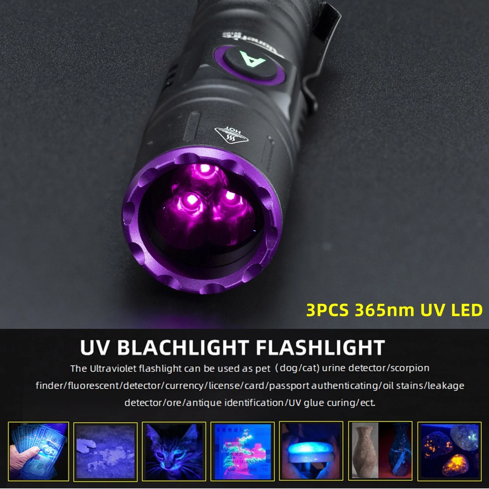 Uso en ambiente oscuro para fluorescencia