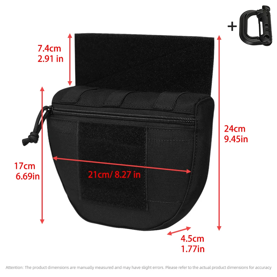 Bolsa de accesorios GEXIKE colocada en el pecho