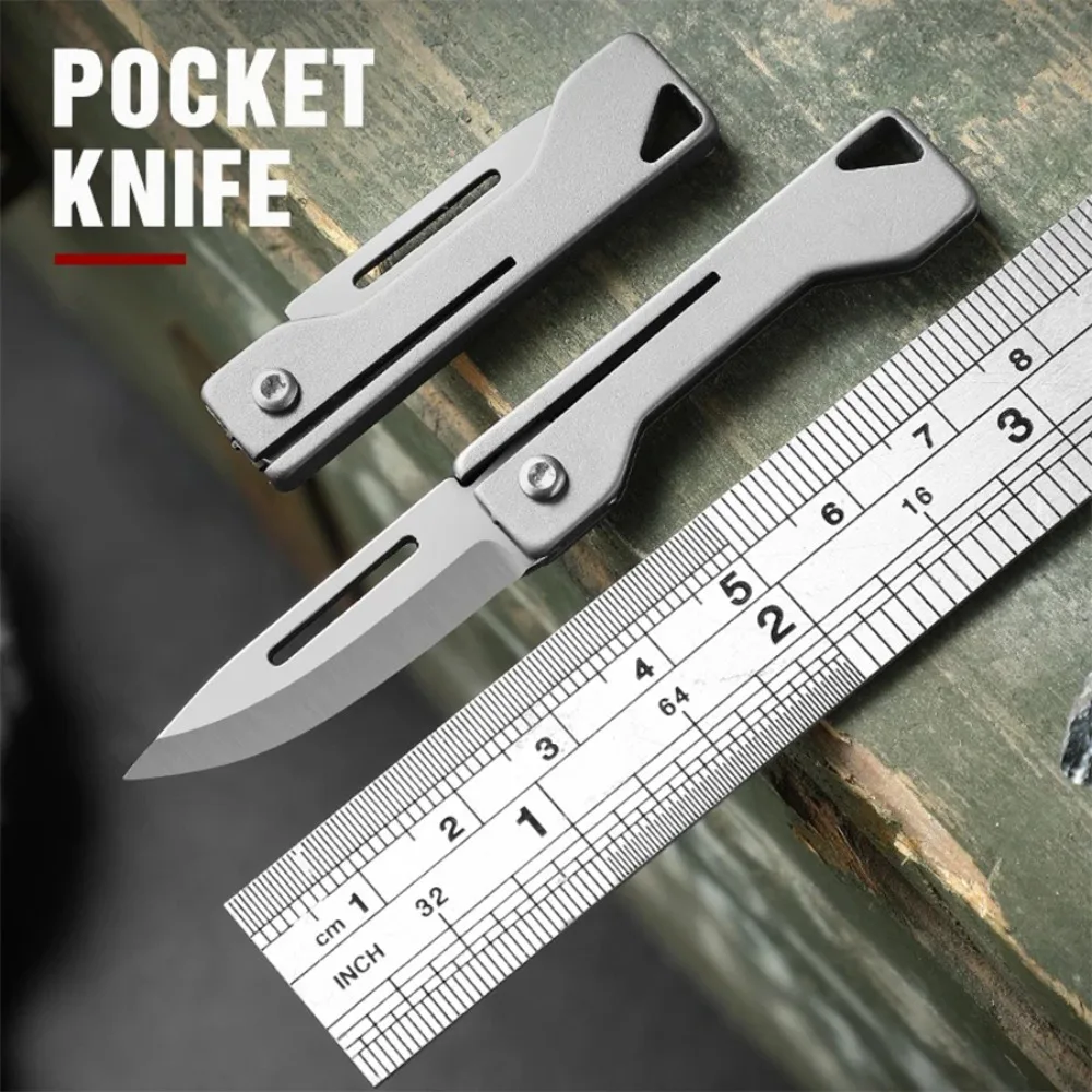 Cuchillo plegable de titanio para outdoor compacto, de bolsillo - imagen 4