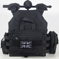 JPC Chaleco táctico desmontaje rápido camuflaje negro protección