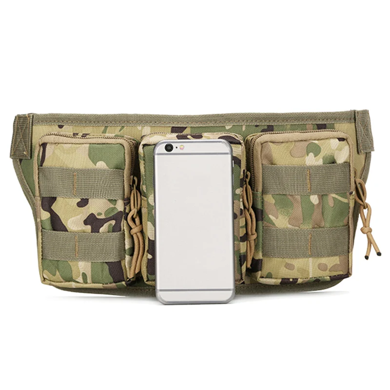 Riñonera táctica impermeable Oxford MOLLE para pesca y senderismo