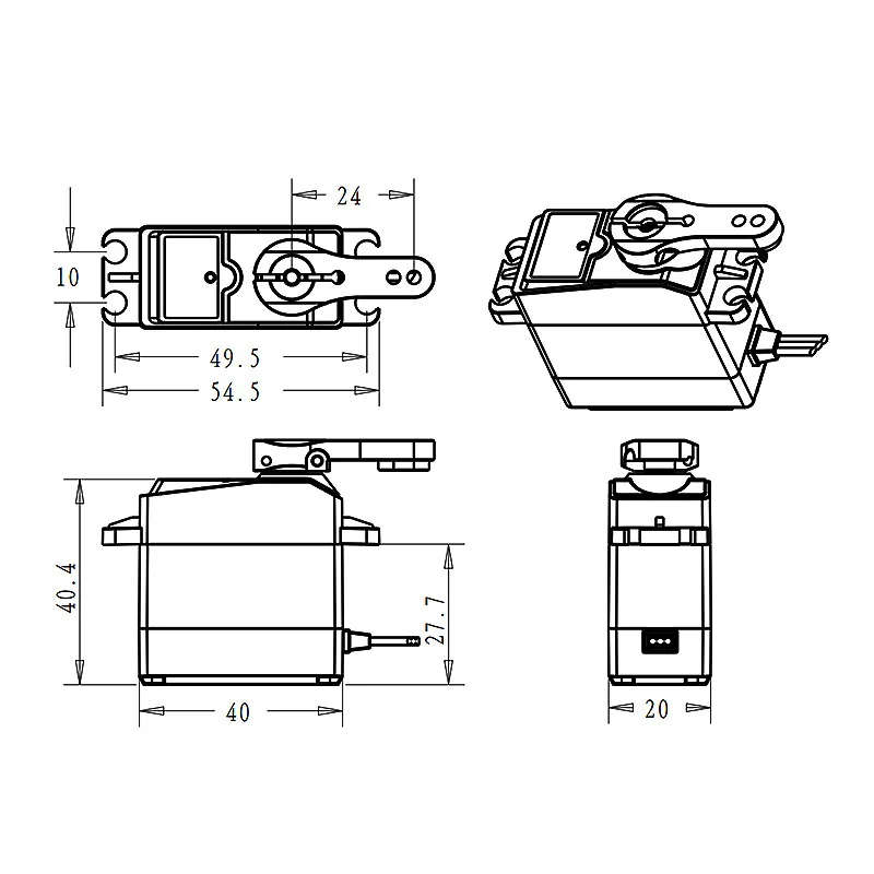 Servo digital RC metal gear impermeable alta velocidad 1/10 - imagen 4