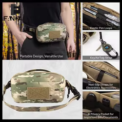 Riñonera táctica camuflaje multiusos EDC con múltiples compartimentos