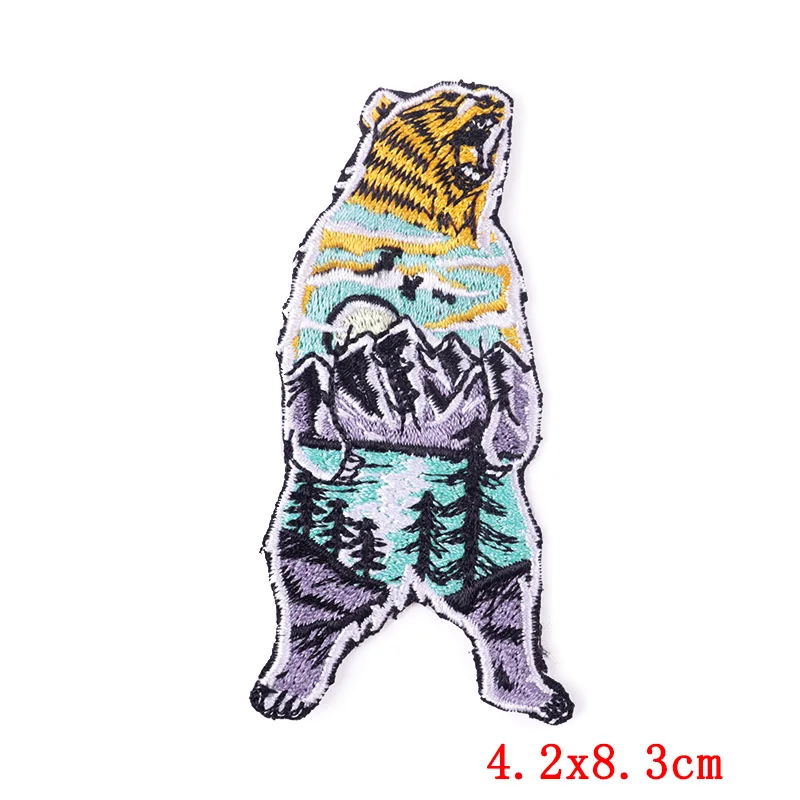 Parche bordado animal exterior aventura – termo adherente ropa tactica - imagen 5