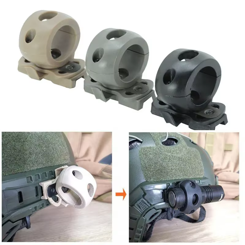 Porta linterna táctica para casco con fijación rápida - imagen 5