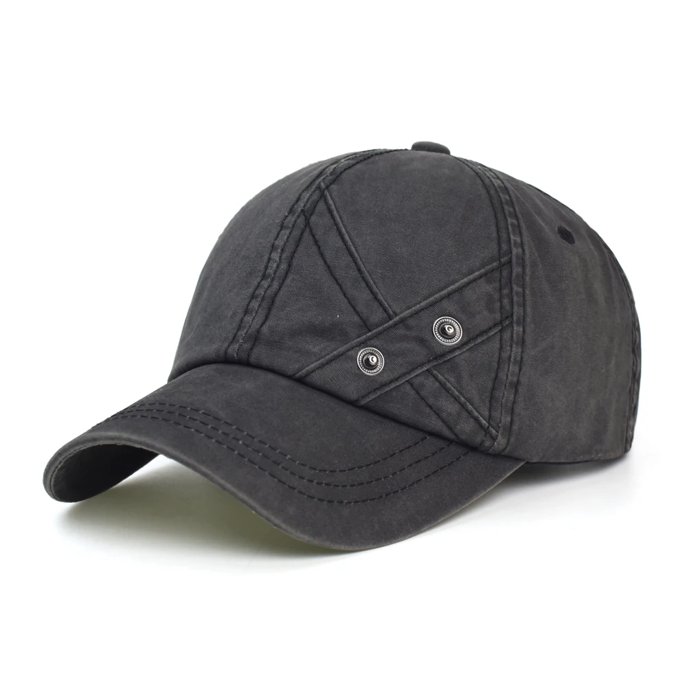 Gorra de béisbol de algodón lavado vintage ajustable perfil bajo - imagen 4