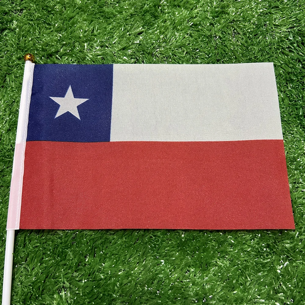 Banderín Chile ondulado a mano – Decorativo coleccionista bandera país - imagen 5