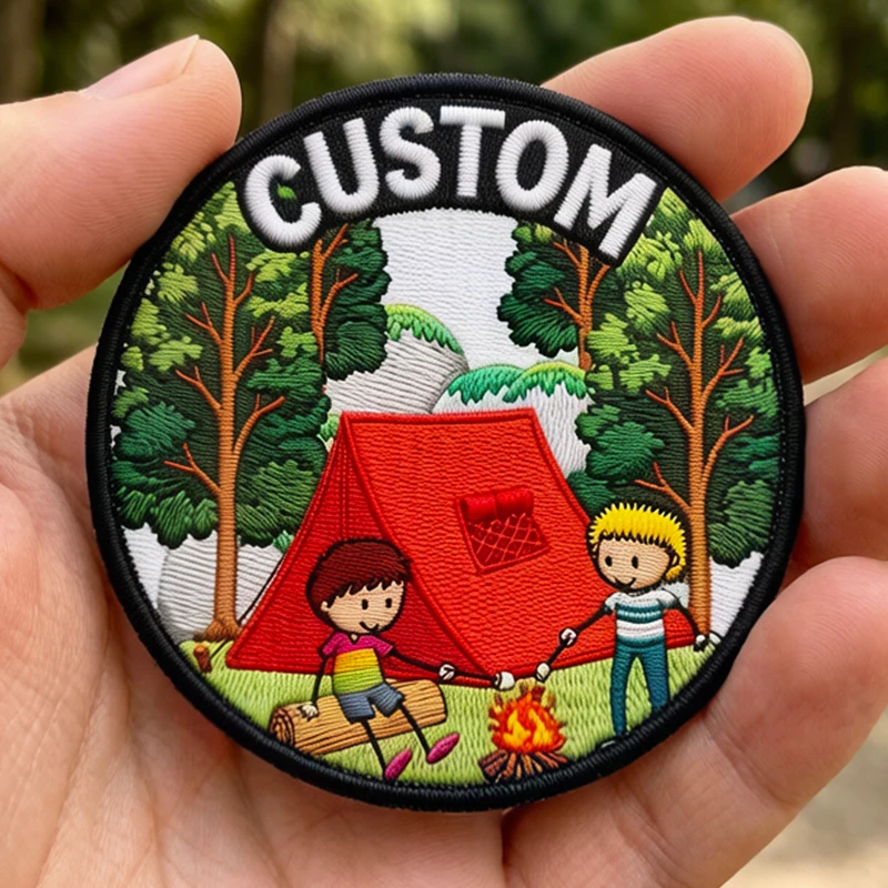 Parche personalizado bordado sobre prenda