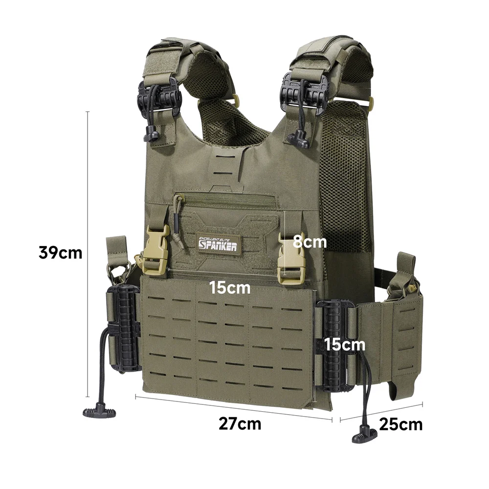 Chaleco táctico view frontal con sistema de ajuste