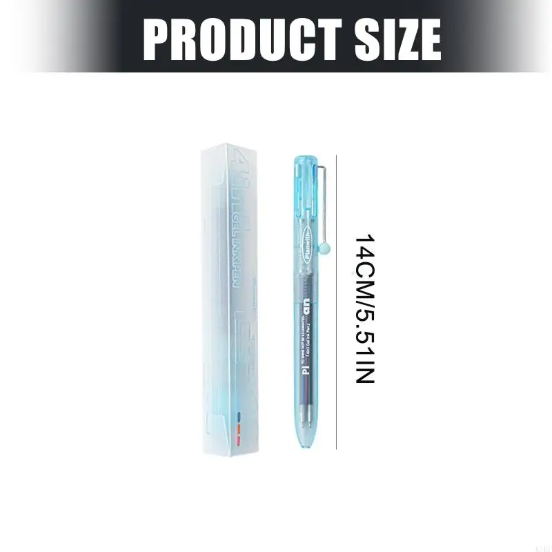 Bolígrafo gel retráctil multicolor de secado rápido, punta fina