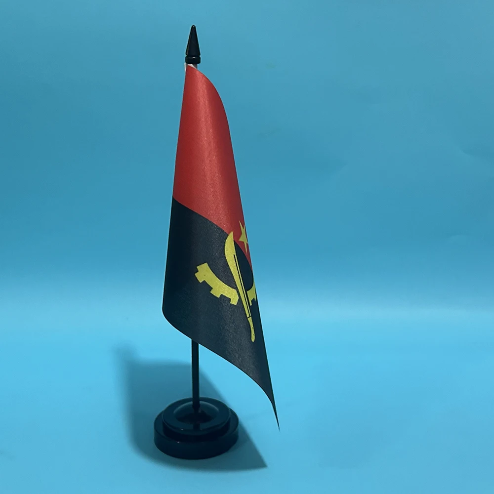 Bandera nacional de Angola poliéster para escritorio decoración oficina - imagen 5