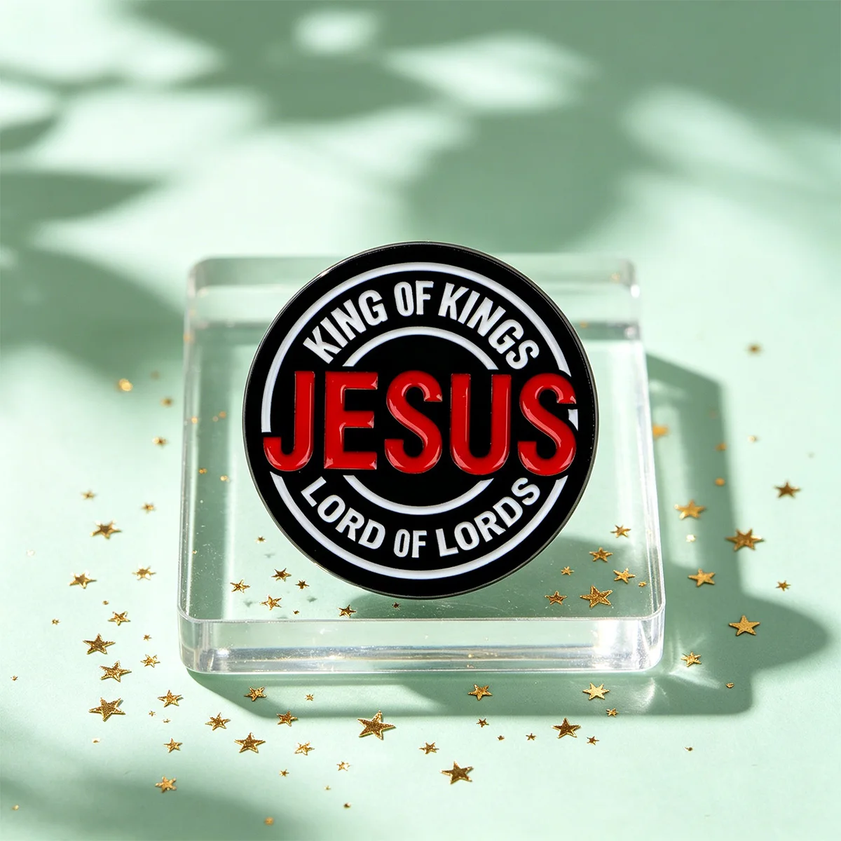 Pin de esmalte Jesús cita religiosa para mochila, gorra y chaqueta - imagen 3