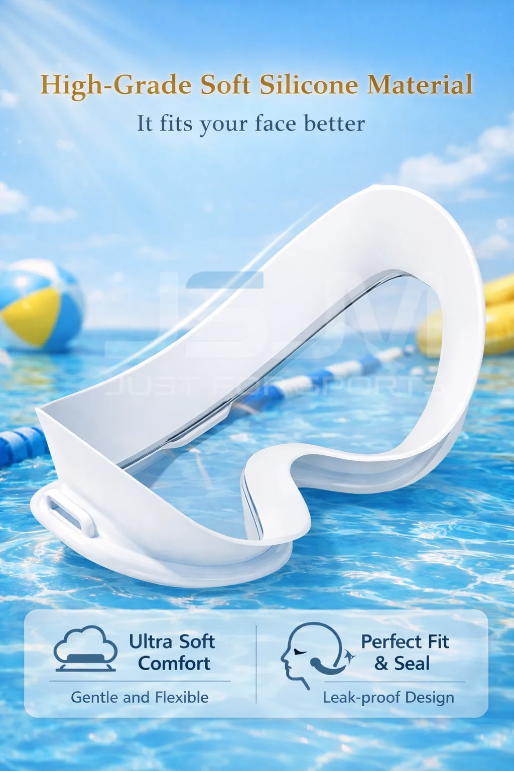 JSJM Gafas de natación antivaho visión amplia protección UV sin fugas - imagen 3